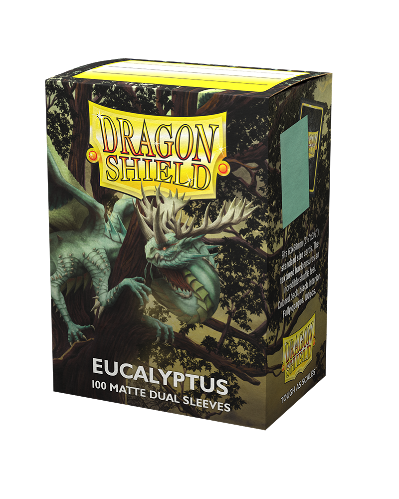 Dragon Shields: (100) Matte Dual Sleeves Eucalyptus