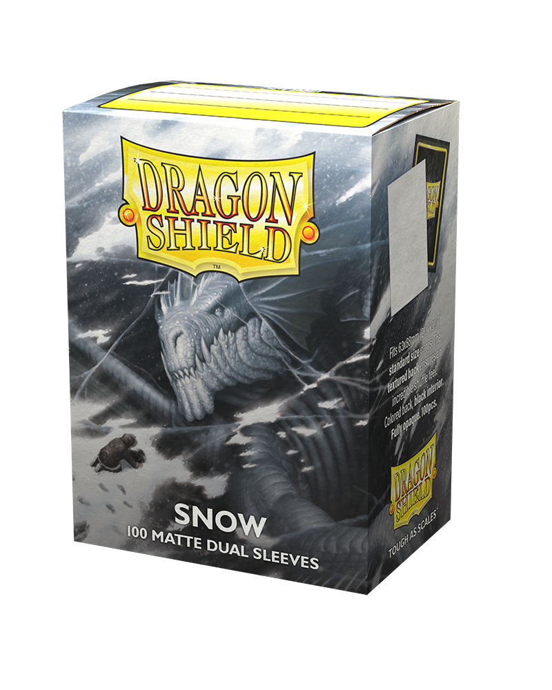 Dragon Shields: (100) Matte Dual Sleeves Snow