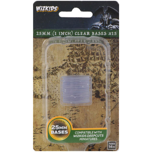 WizKids Deep Cuts - Clear 25mm Round Base - 15 ct.